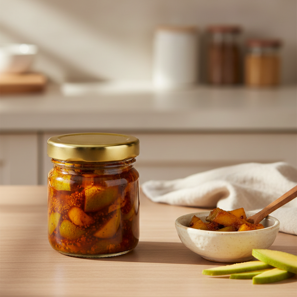 Round Glass Jar | Mini Ghee & Honey Storage