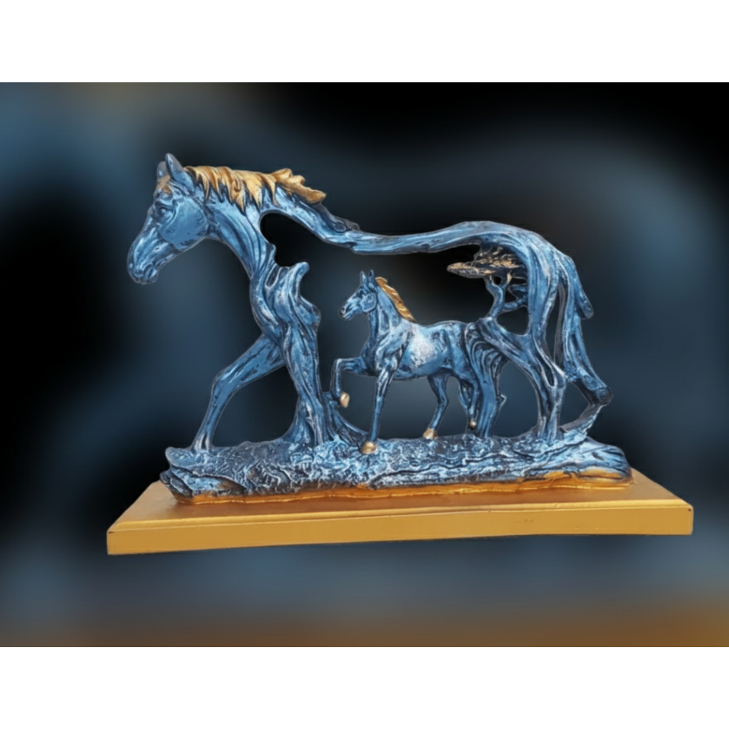 Modern Horse Figurine Sculpture | Decorative Running Horse Statue for Home & Office Decor