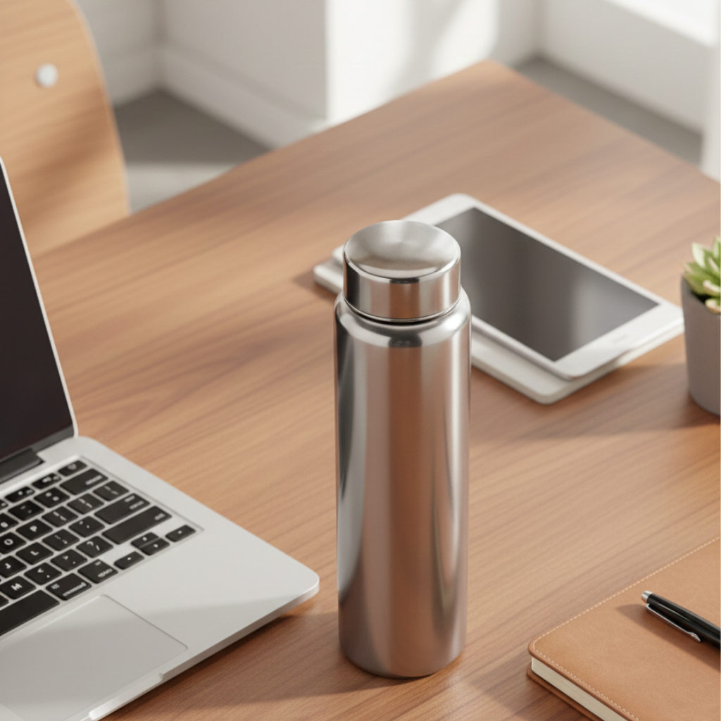 Stainless Steel Water Bottle | Reusable Leak-Proof Metal Drinking Bottle for Office | Travel & Daily Use
